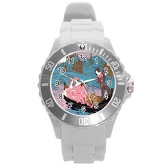 Gondola Ride   Round Plastic Sport Watch (l) by ConteMonfrey