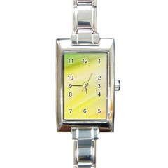 Gradient Green Yellow Rectangle Italian Charm Watch by ConteMonfrey