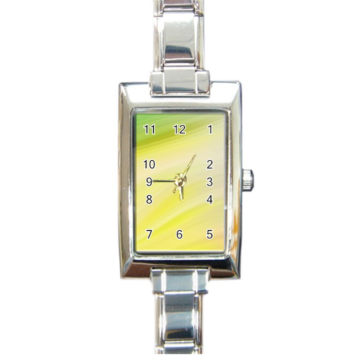 Gradient green yellow Rectangle Italian Charm Watch