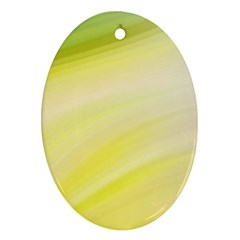 Gradient Green Yellow Ornament (oval) by ConteMonfrey