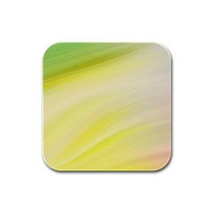 Gradient Green Yellow Rubber Square Coaster (4 Pack) by ConteMonfrey