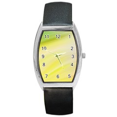 Gradient Green Yellow Barrel Style Metal Watch by ConteMonfrey