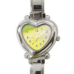 Gradient Green Yellow Heart Italian Charm Watch by ConteMonfrey