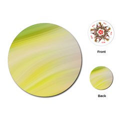 Gradient Green Yellow Playing Cards Single Design (round) by ConteMonfrey