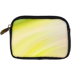 Gradient Green Yellow Digital Camera Leather Case by ConteMonfrey