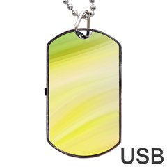 Gradient Green Yellow Dog Tag Usb Flash (one Side) by ConteMonfrey