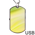 Gradient green yellow Dog Tag USB Flash (Two Sides) Front