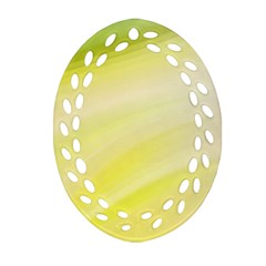 Gradient Green Yellow Ornament (oval Filigree) by ConteMonfrey