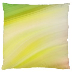 Gradient Green Yellow Large Cushion Case (one Side) by ConteMonfrey