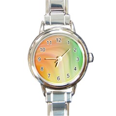 Gradient orange, green - Colors fest Round Italian Charm Watch