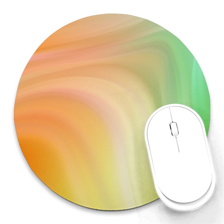 Gradient orange, green - Colors fest Round Mousepad