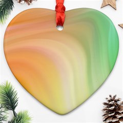 Gradient Orange, Green - Colors Fest Ornament (heart) by ConteMonfrey