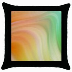 Gradient orange, green - Colors fest Throw Pillow Case (Black)