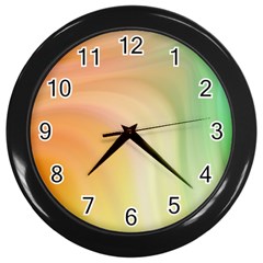 Gradient Orange, Green - Colors Fest Wall Clock (black) by ConteMonfrey