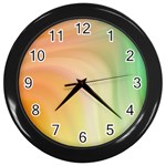 Gradient orange, green - Colors fest Wall Clock (Black) Front