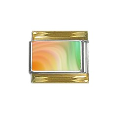 Gradient Orange, Green - Colors Fest Gold Trim Italian Charm (9mm) by ConteMonfrey