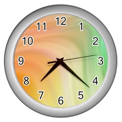 Gradient Orange, Green - Colors Fest Wall Clock (silver) by ConteMonfrey