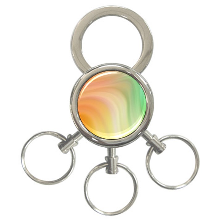 Gradient orange, green - Colors fest 3-Ring Key Chain