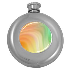 Gradient orange, green - Colors fest Round Hip Flask (5 oz)