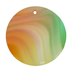 Gradient Orange, Green - Colors Fest Round Ornament (two Sides) by ConteMonfrey