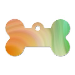 Gradient Orange, Green - Colors Fest Dog Tag Bone (one Side) by ConteMonfrey