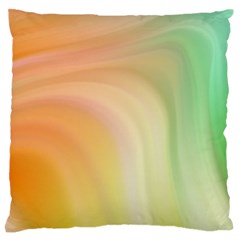 Gradient Orange, Green - Colors Fest Large Flano Cushion Case (one Side) by ConteMonfrey