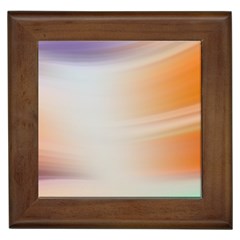 Gradient Purple, Orange, Blue Framed Tile by ConteMonfrey