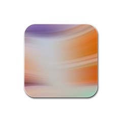 Gradient Purple, Orange, Blue Rubber Square Coaster (4 Pack) by ConteMonfrey