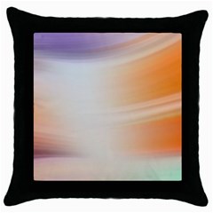 Gradient Purple, Orange, Blue Throw Pillow Case (black) by ConteMonfrey