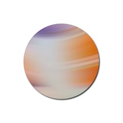 Gradient Purple, Orange, Blue Rubber Coaster (round) by ConteMonfrey