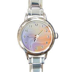 Gradient purple, orange Round Italian Charm Watch