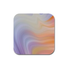 Gradient Purple, Orange Rubber Square Coaster (4 Pack) by ConteMonfrey