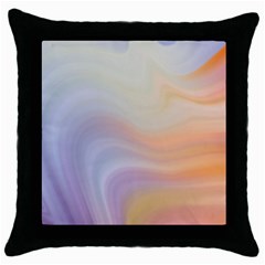 Gradient purple, orange Throw Pillow Case (Black)