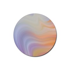 Gradient purple, orange Rubber Round Coaster (4 pack)