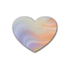 Gradient purple, orange Rubber Coaster (Heart)