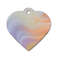 Gradient purple, orange Dog Tag Heart (Two Sides)