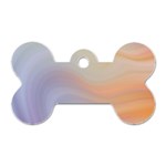 Gradient purple, orange Dog Tag Bone (One Side) Front