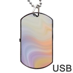 Gradient purple, orange Dog Tag USB Flash (One Side)