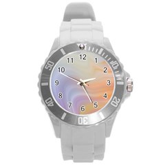 Gradient Purple, Orange Round Plastic Sport Watch (l) by ConteMonfrey