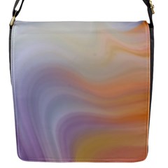 Gradient purple, orange Flap Closure Messenger Bag (S)