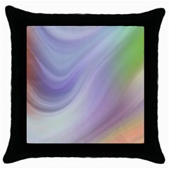 Gradient Blue, Orange, Green Throw Pillow Case (black) by ConteMonfrey