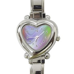 Gradient Blue, Orange, Green Heart Italian Charm Watch by ConteMonfrey