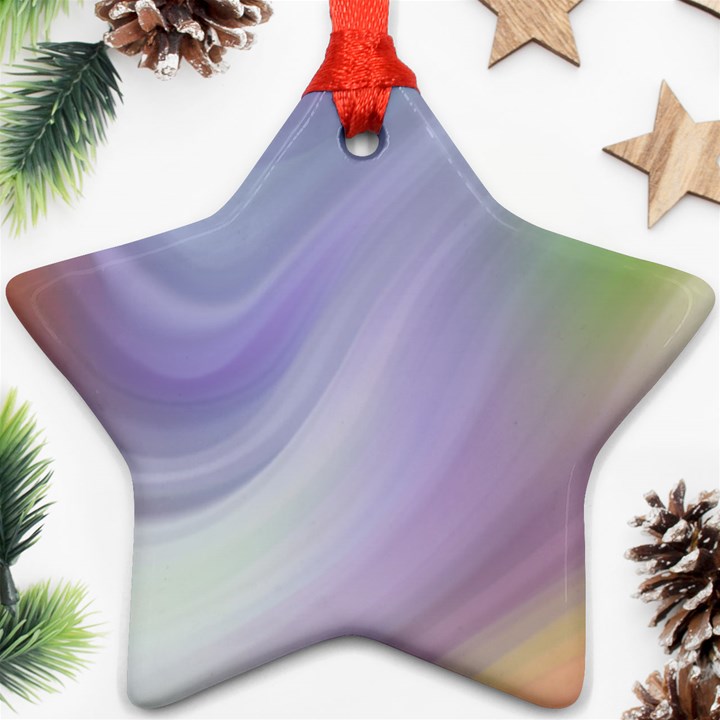 Gradient Blue, orange, green Star Ornament (Two Sides)