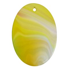 Gradient Green Yellow Ornament (oval) by ConteMonfrey