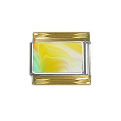 Gradient Green Yellow Gold Trim Italian Charm (9mm) by ConteMonfrey