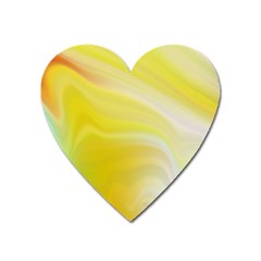 Gradient Green Yellow Heart Magnet by ConteMonfrey