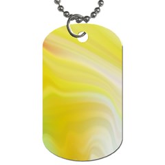 Gradient Green Yellow Dog Tag (one Side) by ConteMonfrey