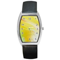 Gradient Green Yellow Barrel Style Metal Watch by ConteMonfrey