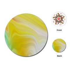 Gradient Green Yellow Playing Cards Single Design (round) by ConteMonfrey