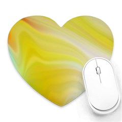 Gradient Green Yellow Heart Mousepad by ConteMonfrey